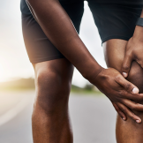 Athlete with chronic knee pain